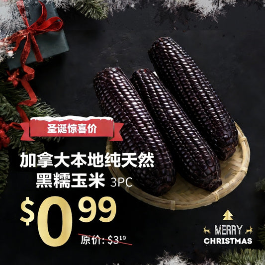 加拿大本地纯天然黑糯玉米 3pc【每单限购5份】