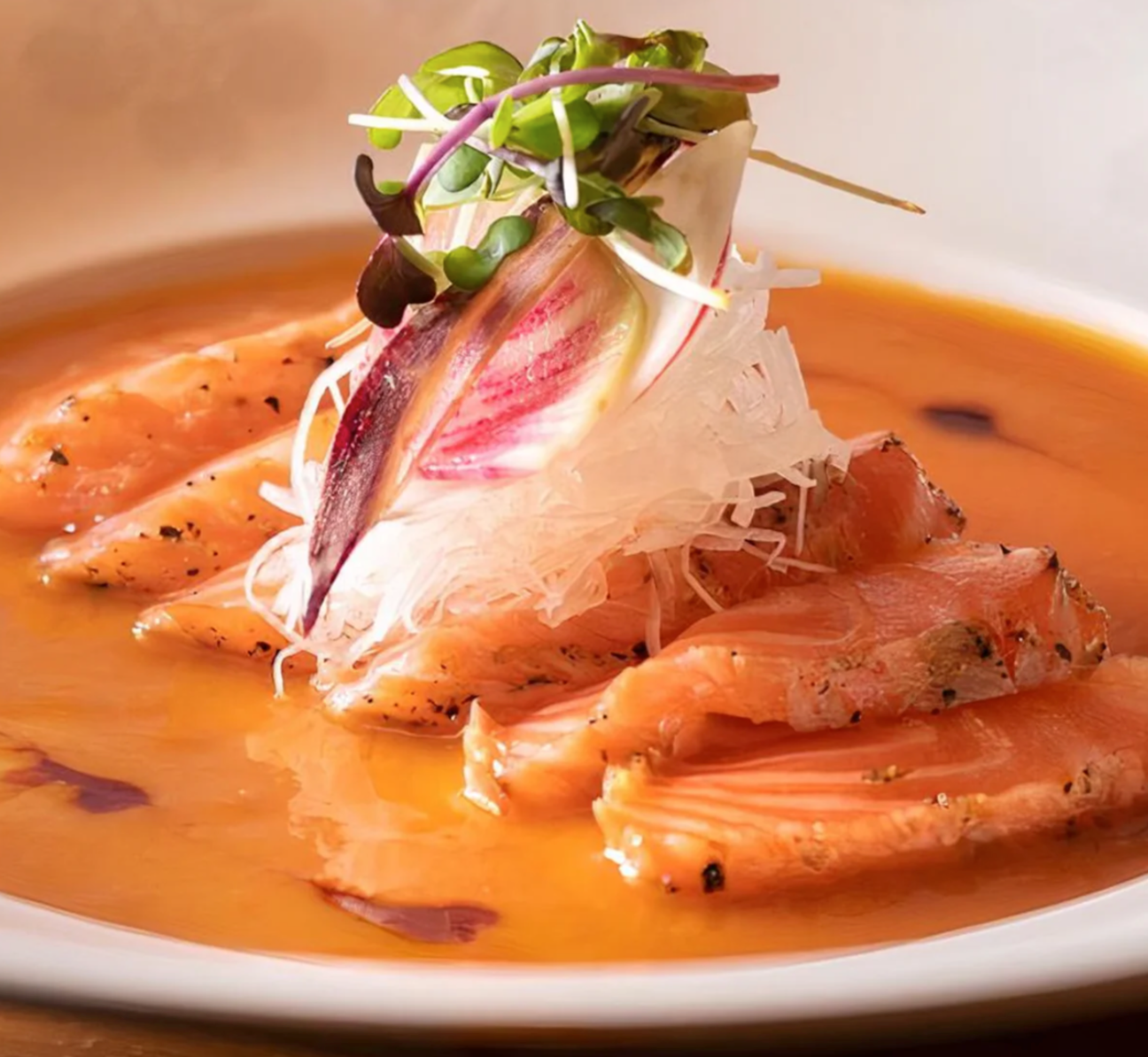 ⚡️限时闪购⚡️Salmon Tataki With yuzu miso Sauce 柚子味噌炙烧三文鱼 4oz